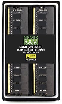 【新品未使用】A-TECH 64GB DDR4 2933MHz ECC RAM A-Tech 64GB DDR4 2933MHz PC4-23400 ECC RDIMM 2Rx4 Dual Rank